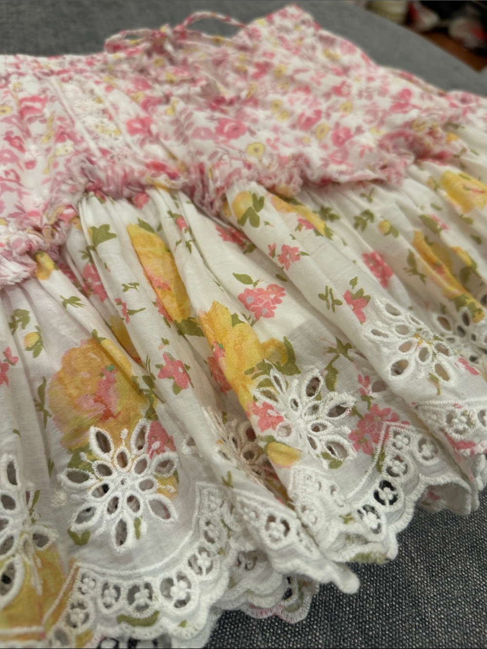 LoveShackFancy Floral Ruffle Mini Skirt - Picture 8 of 11